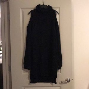 Cut out sleeve sweater dress